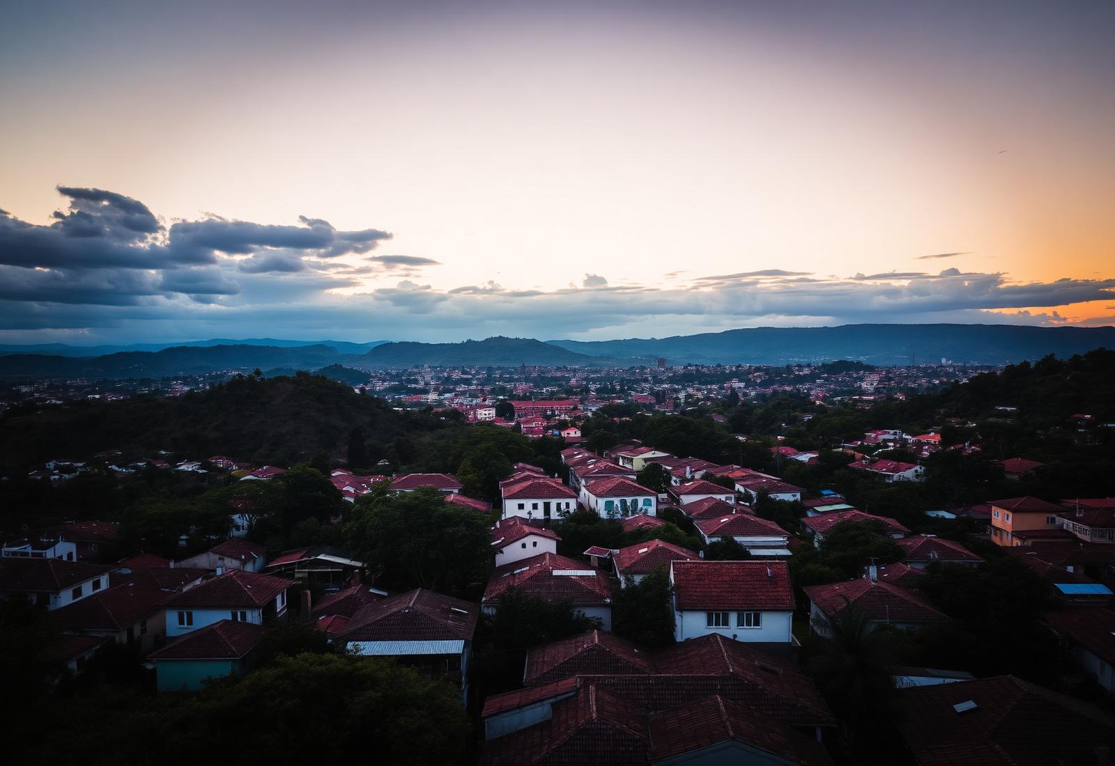 Vista de São João del-Rei ao entardecer