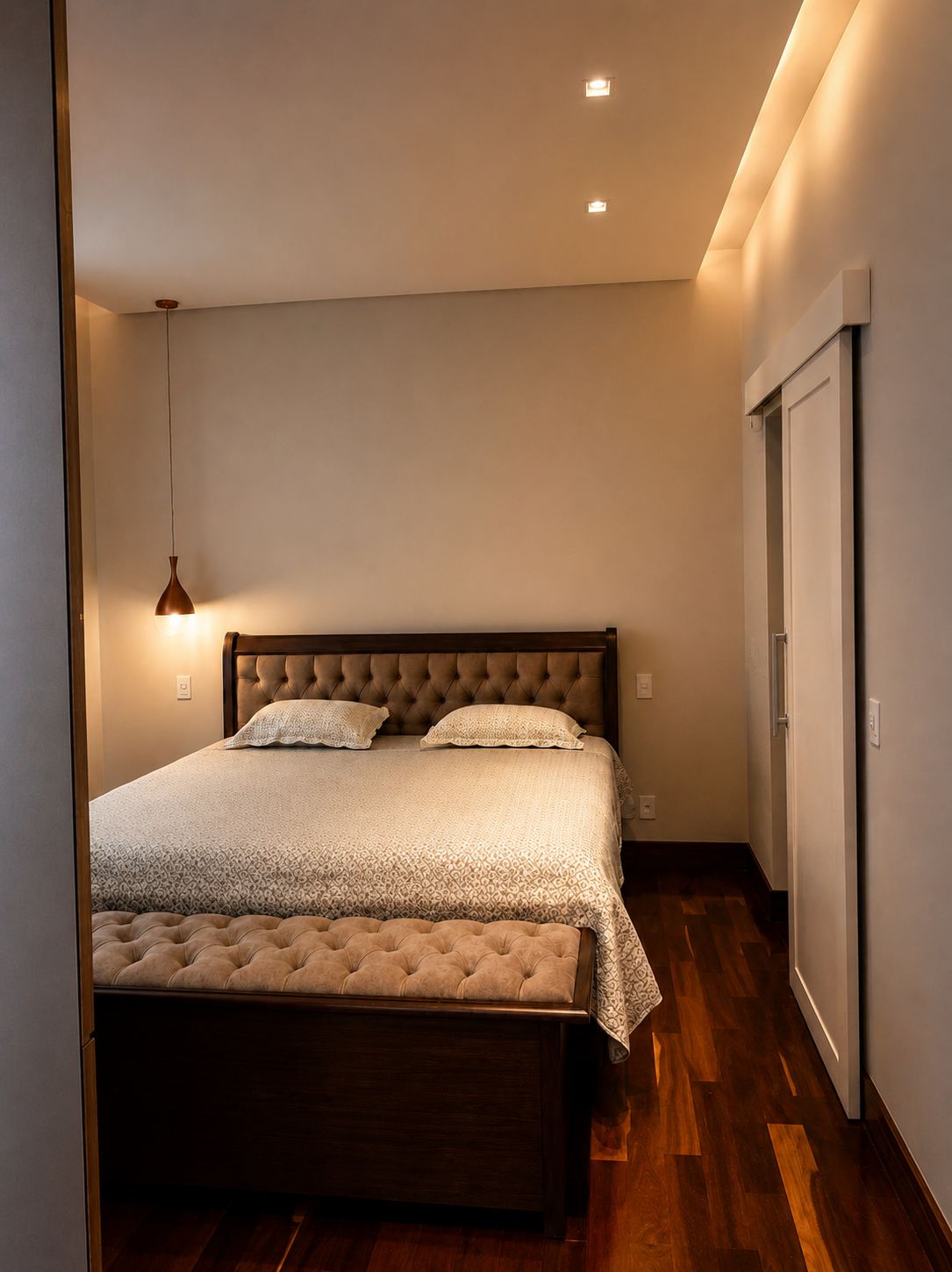 Suíte master com cama king